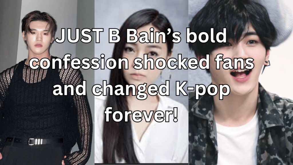 This contains the text JUST B Bain’s bold confession shocked fans and changed K-pop forever! and an image of JUST B Bain,Choi Han Bit and Navichi.