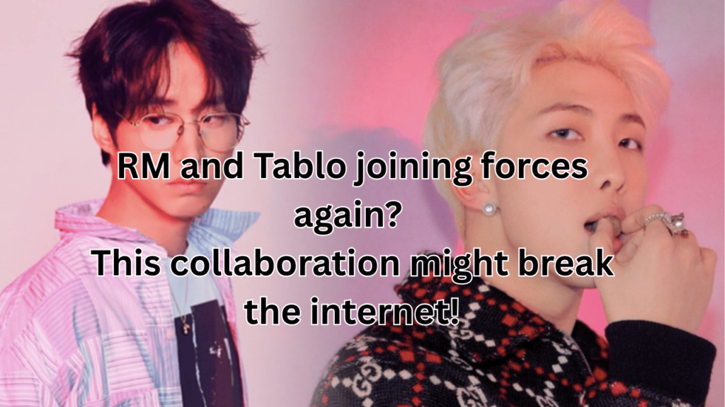 This contains an image of Tablo and BTS RM