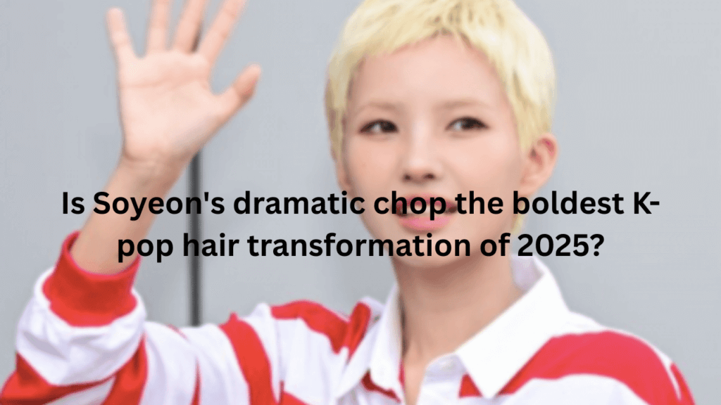 This contains an image of (G)I-DLE's leader Soyeon