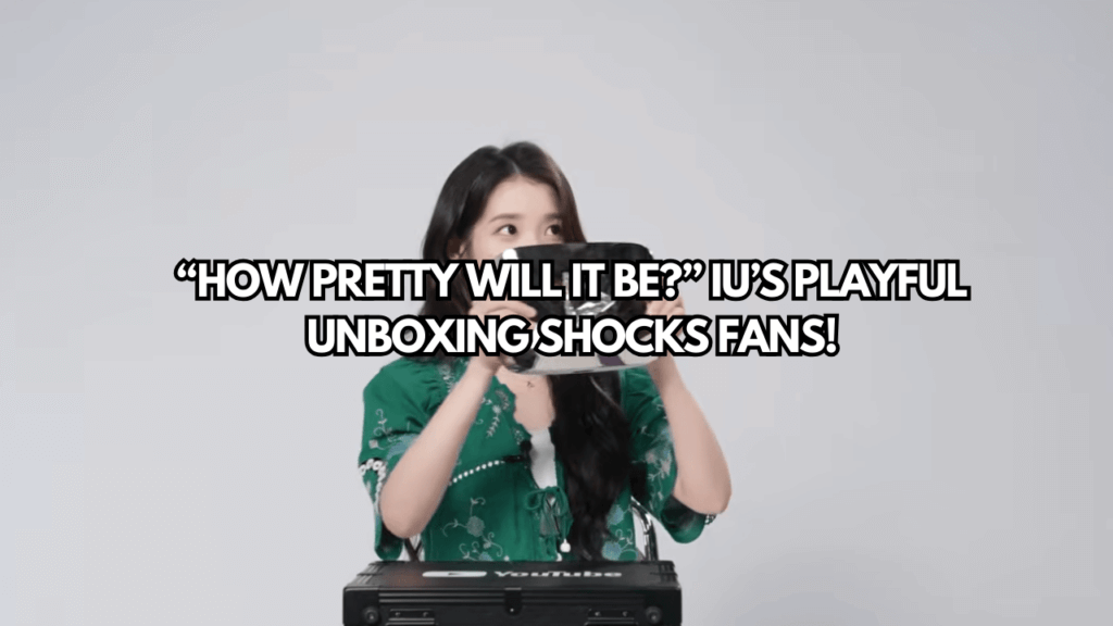 A picture of IU (singer) YouTube Diamond Play Button Unboxing