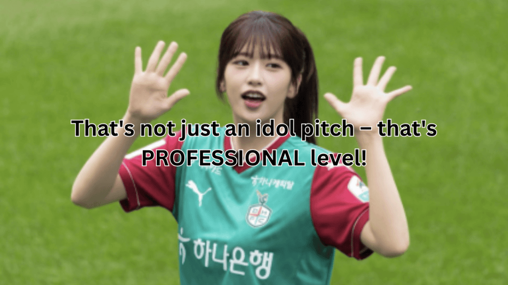 This contains an image of IVE Yujin