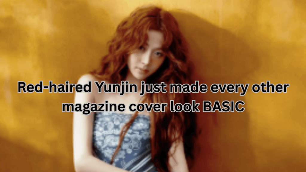 This contains an image of LE SSERAFIM's Huh Yunjin