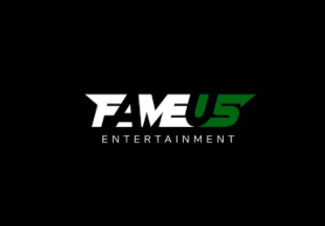 This contains an image of FameUs Entertainment logo
