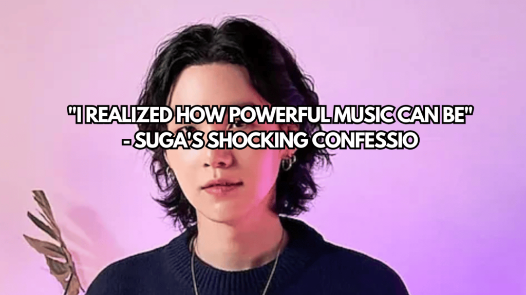 A picture of BTS members Suga