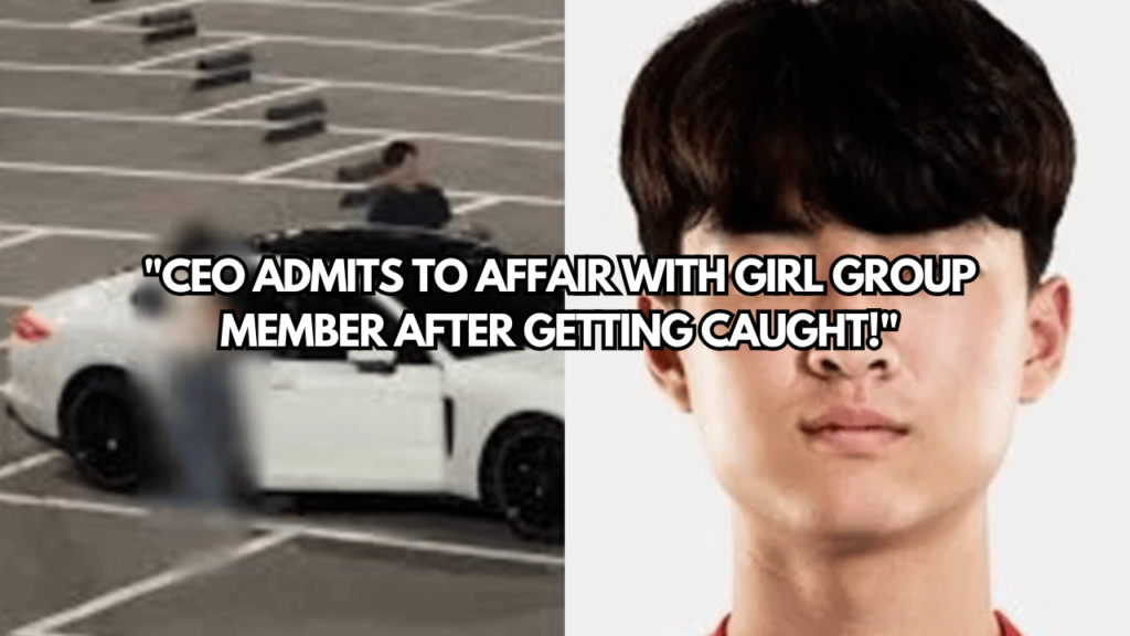 A picture of Kang-hee Lee and A picture of JDB Entertainent CEO Lee Kang Hee's alleged affair with female idol